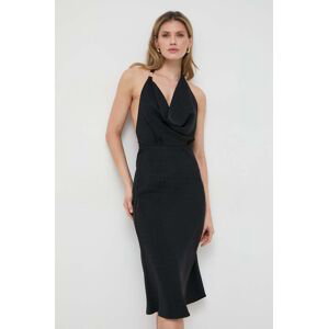 Šaty Elisabetta Franchi černá barva, maxi, AB57241E2
