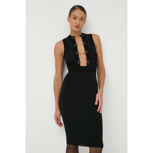 Šaty Elisabetta Franchi černá barva, mini, AM50S41E2
