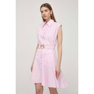 Bavlněné šaty Pinko růžová barva, mini, 103111.A1P4