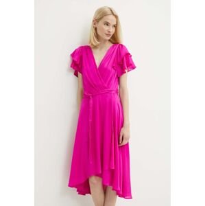 Šaty Dkny růžová barva, midi, DD4AQ571