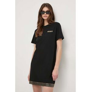 Bavlněné šaty Patrizia Pepe černá barva, mini, oversize, 8A1316 J043