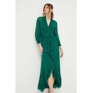 Šaty Luisa Spagnoli zelená barva, midi