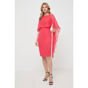Hedvábné šaty Luisa Spagnoli červená barva, mini