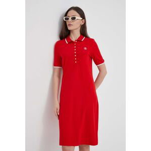 Šaty Tommy Hilfiger červená barva, mini, WW0WW41275