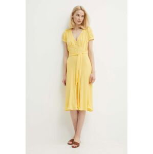 Šaty Lauren Ralph Lauren žlutá barva, mini, 200933403