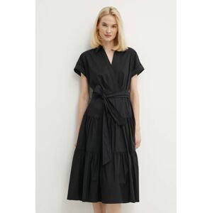 Šaty Lauren Ralph Lauren černá barva, midi, 250933392