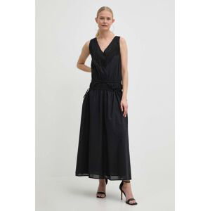 Bavlněné šaty Pinko černá barva, maxi, 103740 A1XN