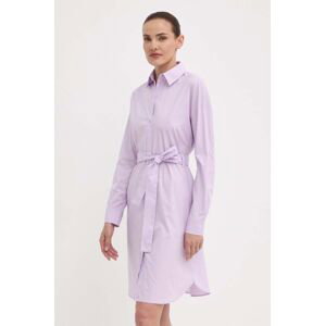 Bavlněné šaty Armani Exchange fialová barva, mini, oversize, 3DYA32 YN4RZ