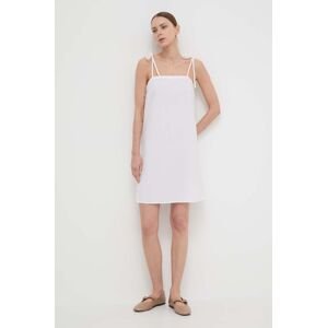 Bavlněné šaty Max Mara Leisure bílá barva, mini, 2416221058600