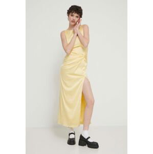 Šaty Abercrombie & Fitch žlutá barva, maxi