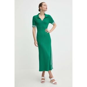 Šaty Miss Sixty RJ5120 KNIT DRESS zelená barva, maxi, 6L1RJ5120000
