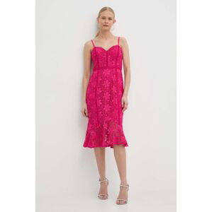 Šaty Guess SANTINA růžová barva, mini, W4GK0O WG860