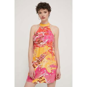 Šaty Superdry x Pagong růžová barva, mini
