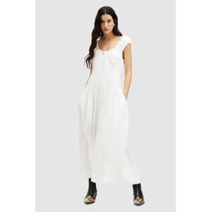Šaty AllSaints ELIZA MAXI DRESS bílá barva, maxi, W204DA