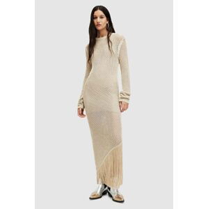 Šaty AllSaints JESSE DRESS hnědá barva, maxi, WD596Z