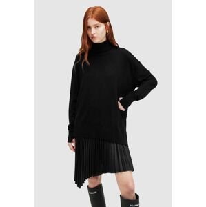 Šaty a svetr AllSaints FLORA DRESS černá barva, mini, WD597Z
