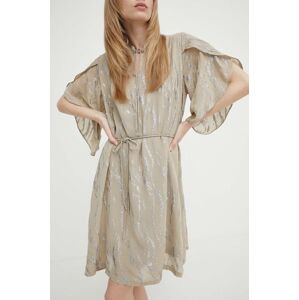 Šaty Bruuns Bazaar OdiaBBParez dress béžová barva, mini, BBW3953