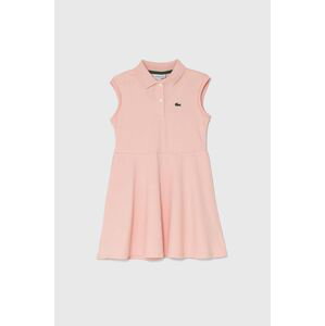 Dívčí šaty Lacoste růžová barva, mini