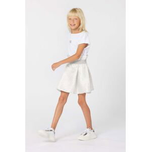 Dívčí šaty Karl Lagerfeld bílá barva, mini