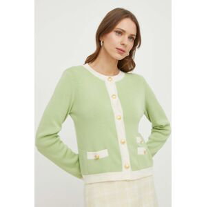 Vlněný svetr Luisa Spagnoli dámský, zelená barva, lehký