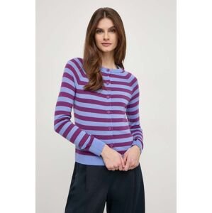 Vlněný svetr MAX&Co. fialová barva, lehký, 2416381011200