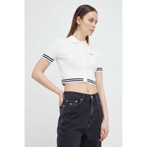 Tričko Tommy Jeans béžová barva, DW0DW17761