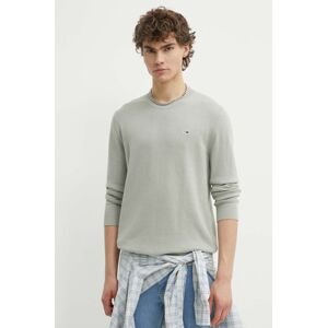 Bavlněný svetr Tommy Jeans šedá barva, DM0DM18895