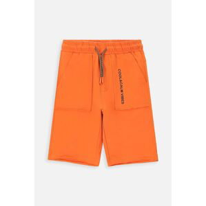 Dětské bavlněné šortky Coccodrillo oranžová barva