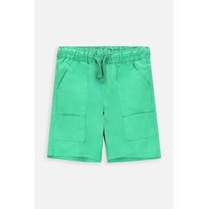 Dětské bavlněné šortky Coccodrillo zelená barva