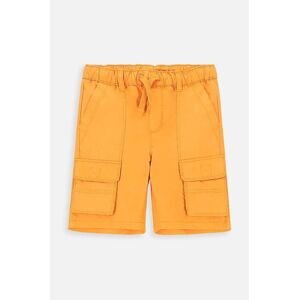 Dětské bavlněné šortky Coccodrillo oranžová barva