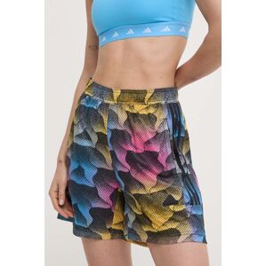 Tréninkové šortky adidas Tiro černá barva, vzorované, high waist, IQ4813