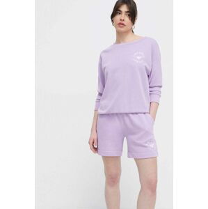 Plážové šortky Emporio Armani Underwear fialová barva