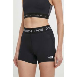 Sportovní šortky The North Face Tech Bootie dámské, černá barva, s potiskem, medium waist, NF0A87JZJK31