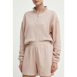 Kraťasy Reebok Classic Wardrobe Essentials dámské, růžová barva, hladké, high waist, 100075333