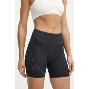 Tréninkové šortky Reebok Lux Bold černá barva, s potiskem, high waist, 100075384