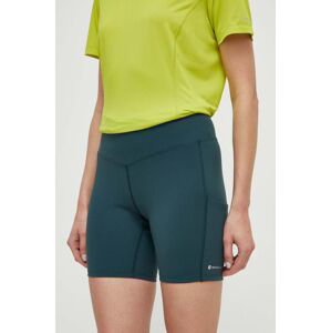 Sportovní šortky Montane Ineo Lite dámské, zelená barva, hladké, high waist, FINLS17