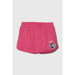 Dětská kalhotová sukně zippy x Disney růžová barva, s potiskem