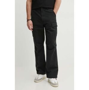 Bavlněné kalhoty Polo Ralph Lauren černá barva, jednoduché, 710924122