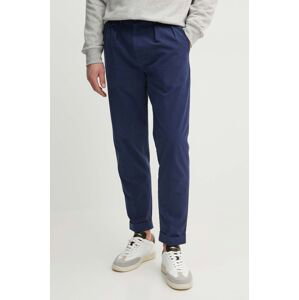 Bavlněné kalhoty Polo Ralph Lauren tmavomodrá barva, jednoduché, 710924121