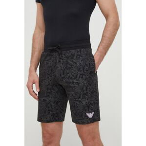 Společenské bavlněné šortky Emporio Armani Underwear černá barva, 111004 4R566