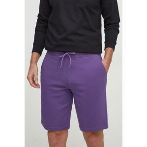 Bavlněné šortky United Colors of Benetton fialová barva