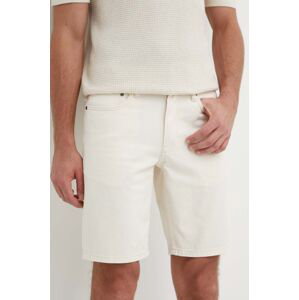 Džínové šortky Calvin Klein pánské, béžová barva, K10K112942