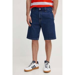 Džínové šortky Calvin Klein Jeans pánské, tmavomodrá barva, J30J325696