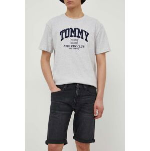 Džínové šortky Tommy Jeans pánské, černá barva, DM0DM18784