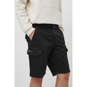 Džínové šortky Tommy Jeans pánské, černá barva, DM0DM18809