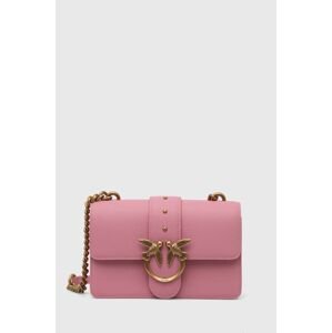 Kožená kabelka Pinko růžová barva, 100059.A0F1