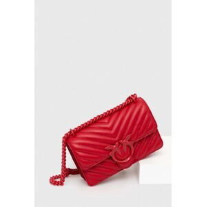 Kožená kabelka Pinko červená barva, 100074.A1J8