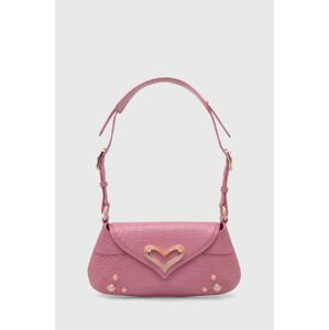 Kožená kabelka Pinko růžová barva, 102829.A1ER