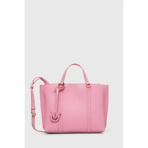 Kožená kabelka Pinko růžová barva, 102833.A1LF