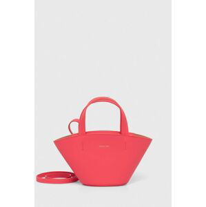 Kožená kabelka Patrizia Pepe růžová barva, 8B0175 L095